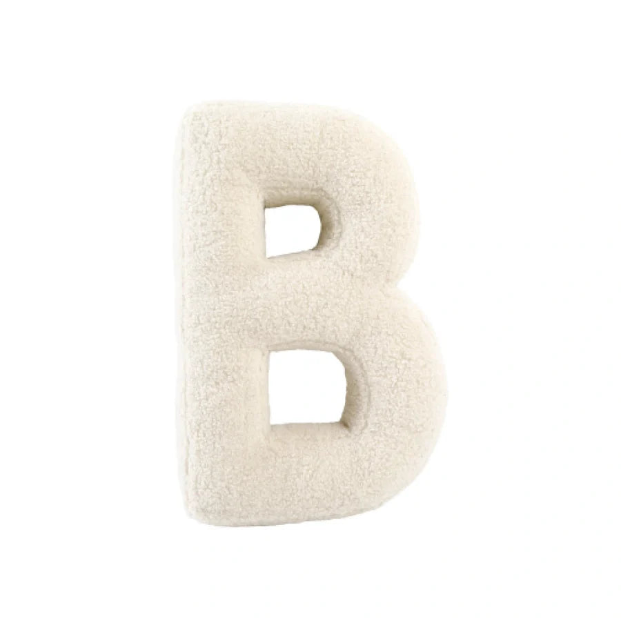 Cuscino Bouclé Lettere tessuto teddy  - Vingi