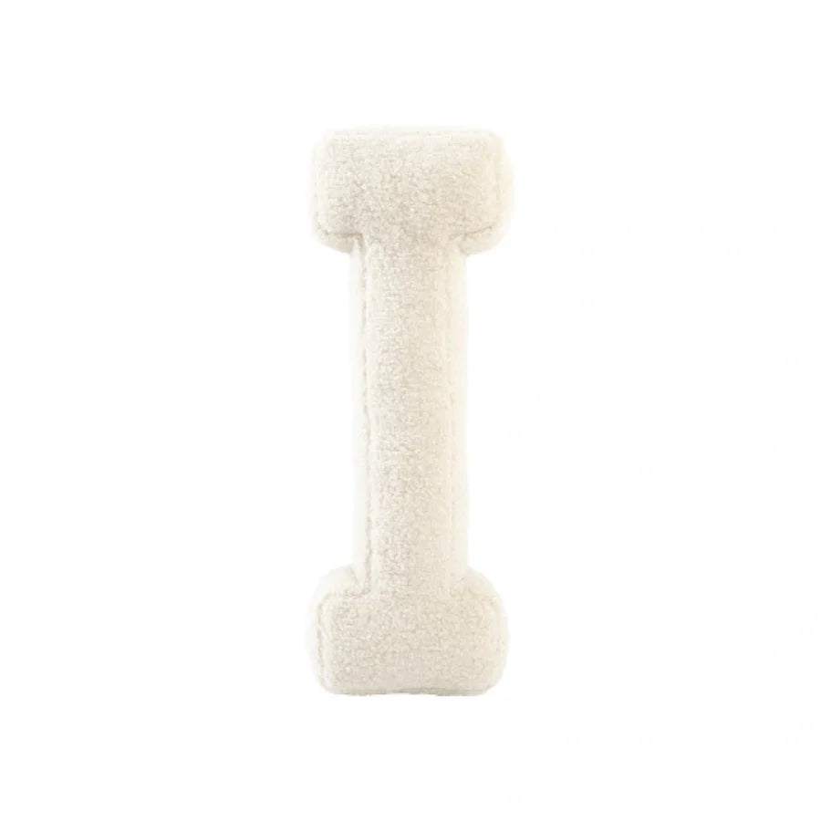 Cuscino Bouclé Lettere tessuto teddy  - Vingi