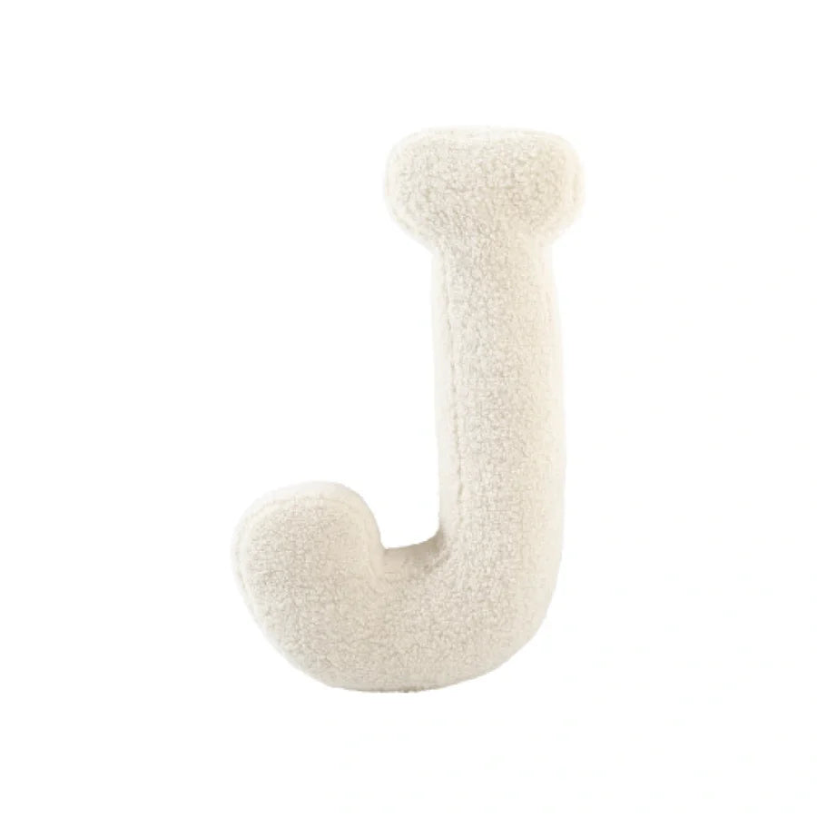 Cuscino Bouclé Lettere tessuto teddy  - Vingi