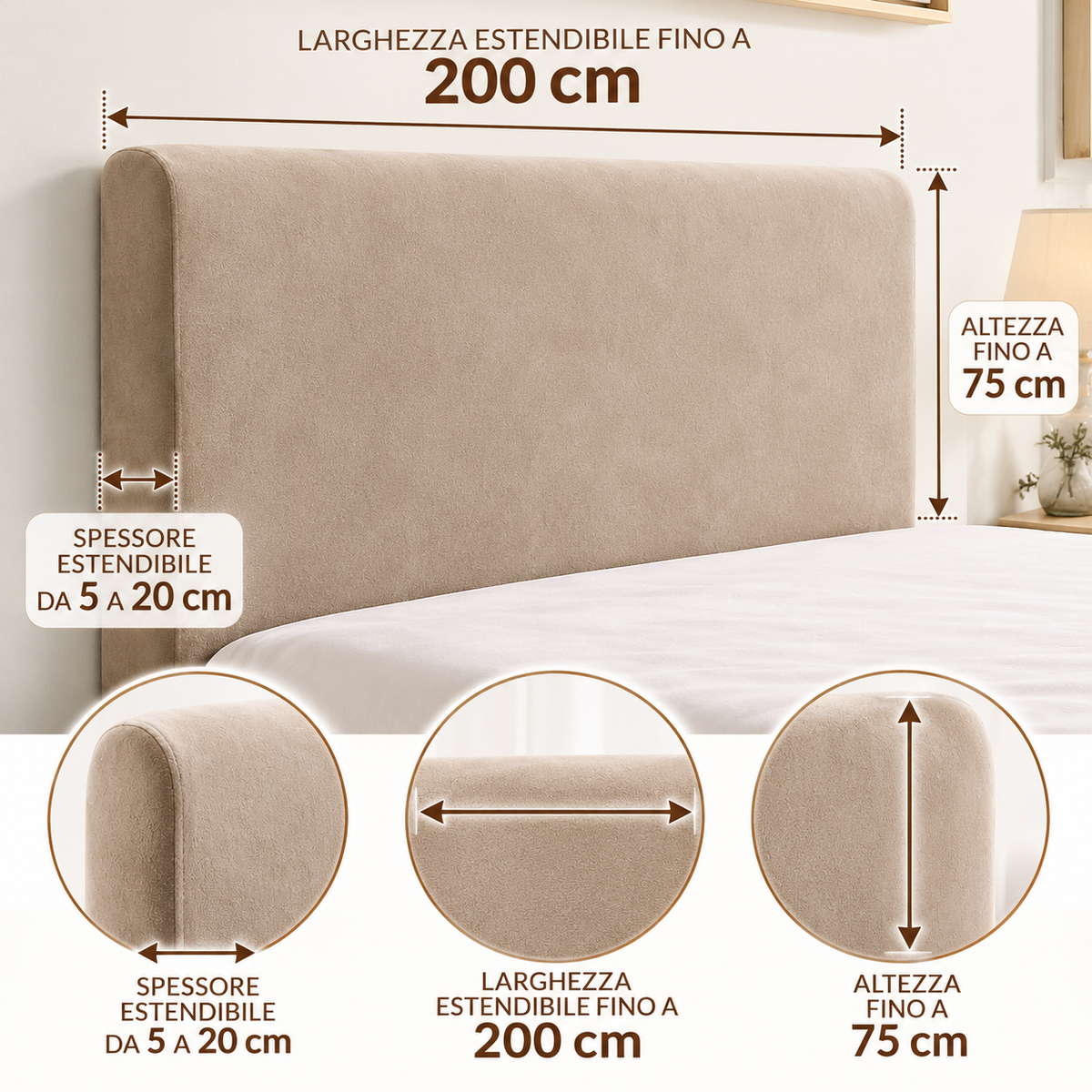 Copri testata / copri testiera  letto VELVET in velluto  - Marta Marzotto