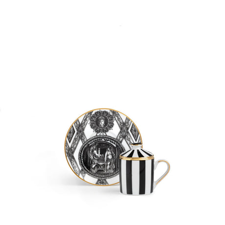 Tazzina Caffè con Piattino e Coperchio Souvenirs De Voyage - Weissestal