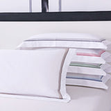 Set da 2 Federe Per Guanciali Sissi In Raso Di Cotone Con 4 Volani by Maestri Cotonieri Home