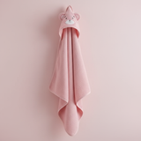 Triangolo baby con cappuccio animaletto in cotone 370 gsm linea oro – celeste, tiffany, rosa, beige