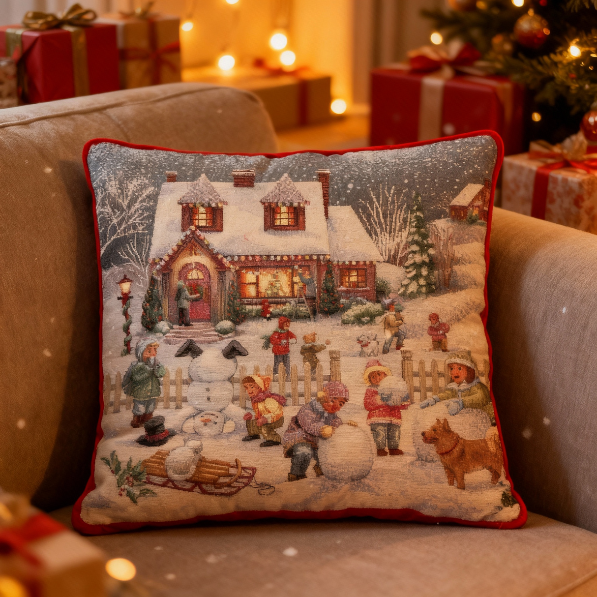 Cuscino Giochi sulla Neve dis.57  - Karì