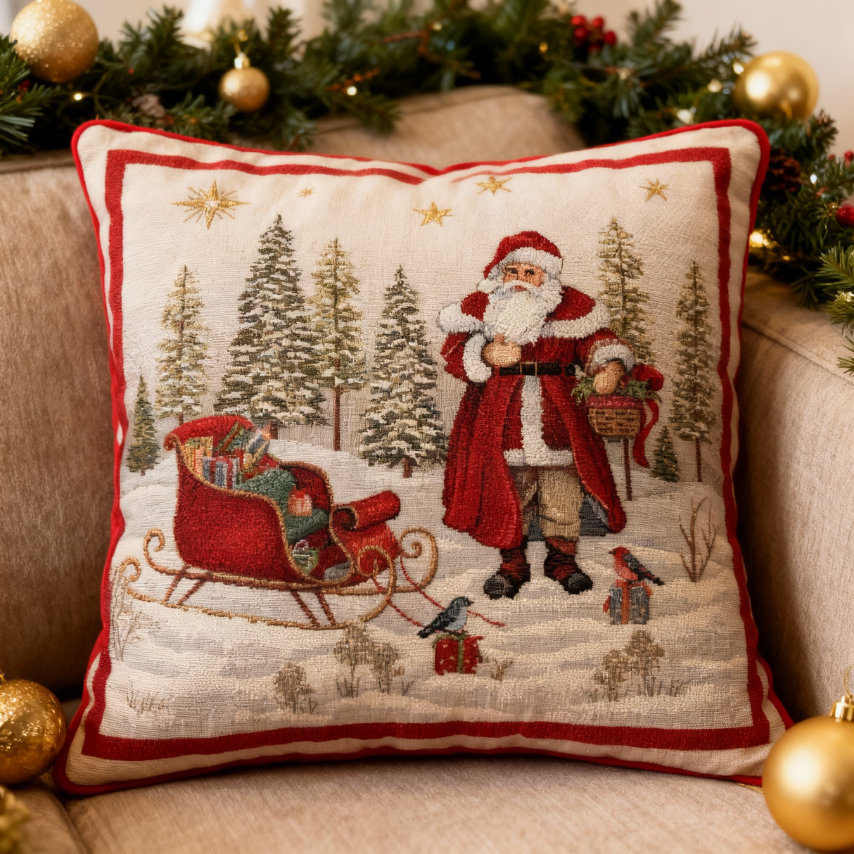 Cuscino La Slitta dei Doni dis.36 - Karì