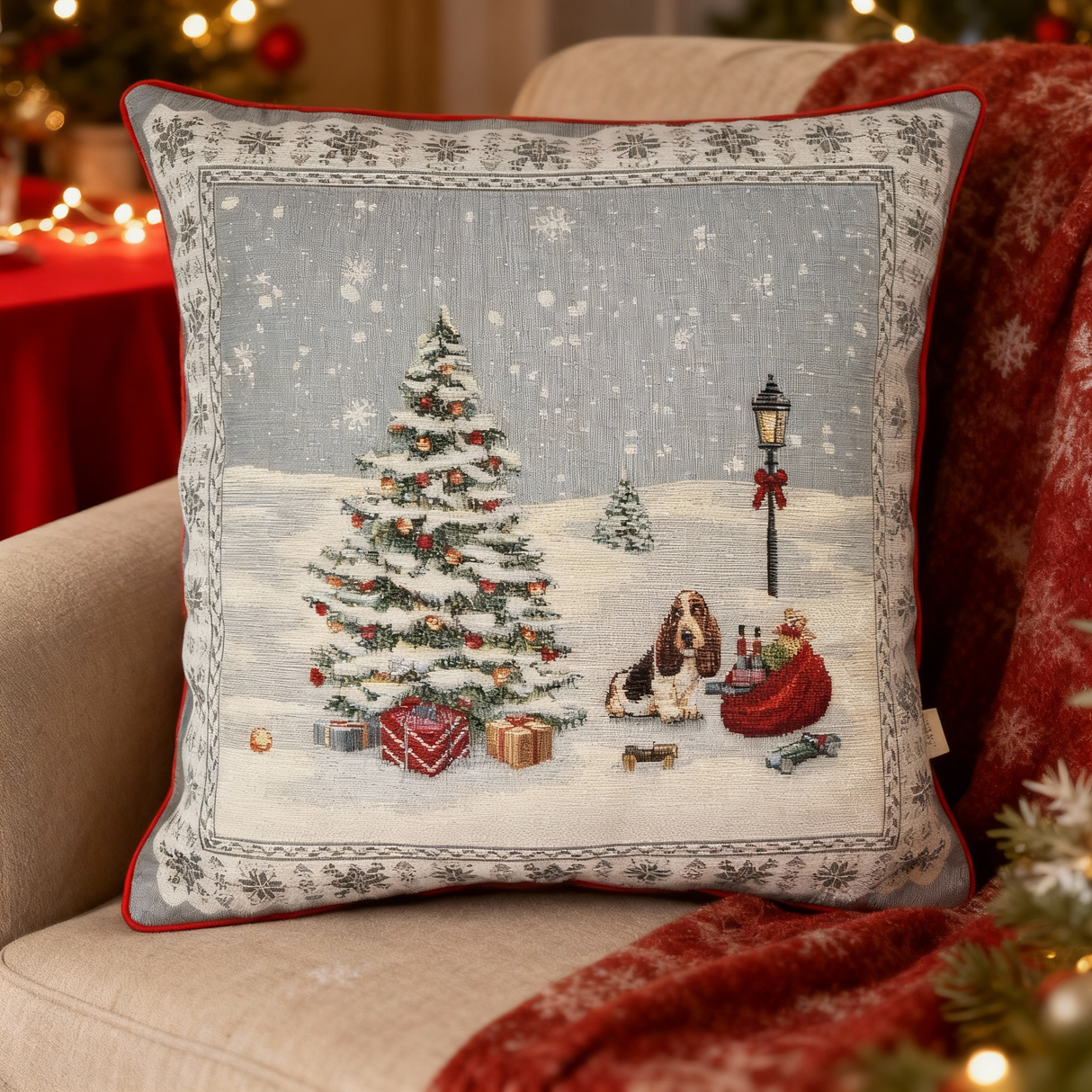 Cuscino Arredo BASSET HOUND dis.17 - Karì