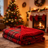 Plaid MONTE BIANCO rosso - Il Filo (Natale)