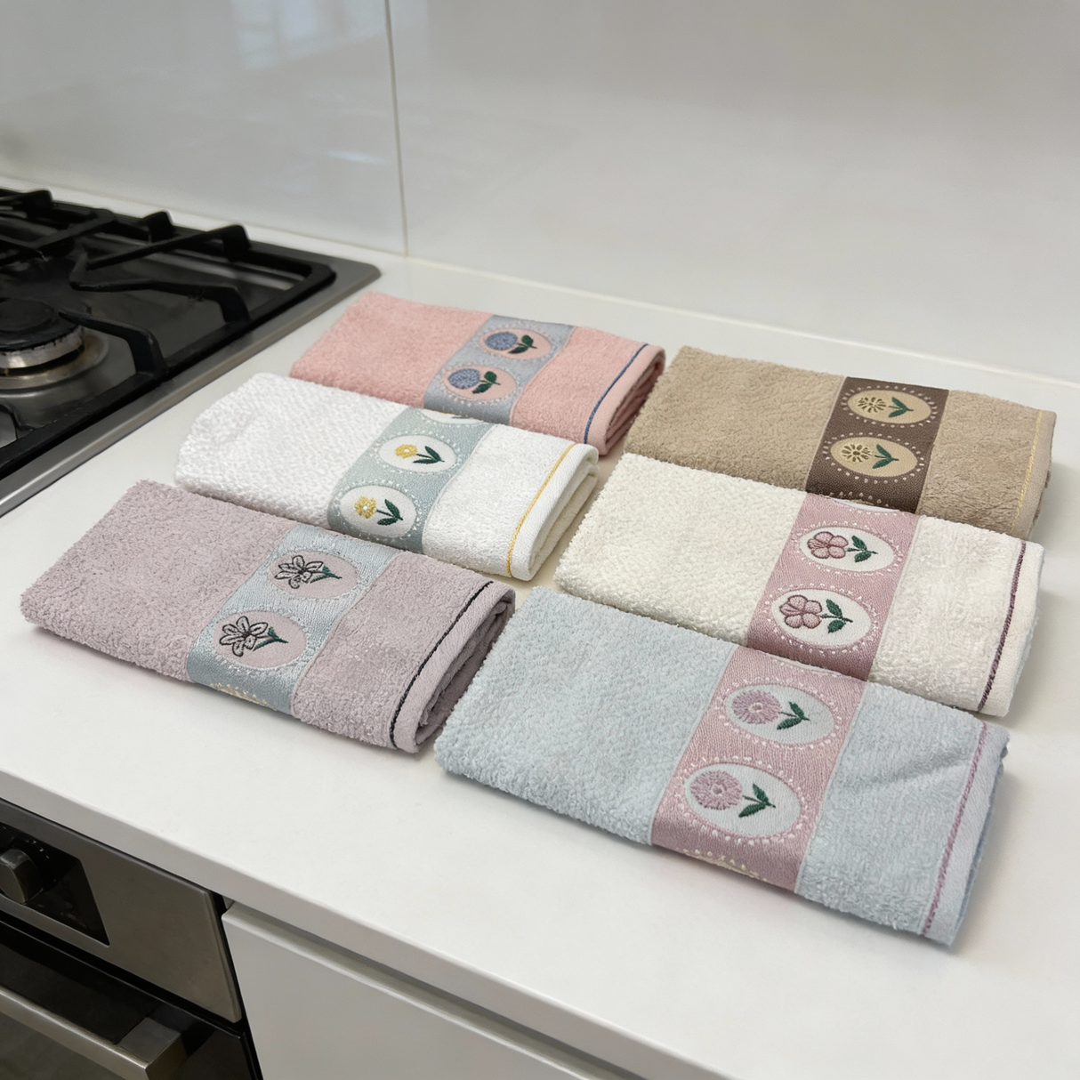 Set 6 Strofinacci FLOWER  - Vingi