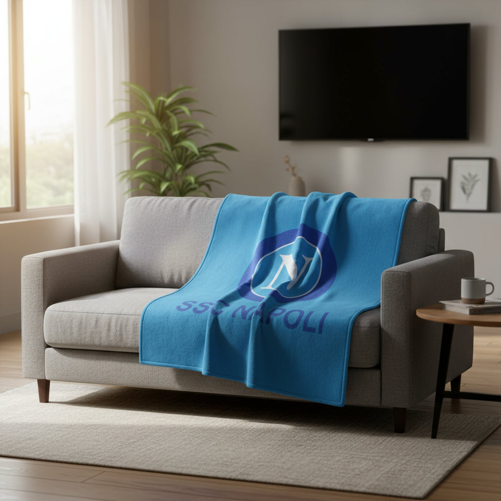 Plaid Ufficiale SSC Napoli in Morbido Pile – 130x160 cm