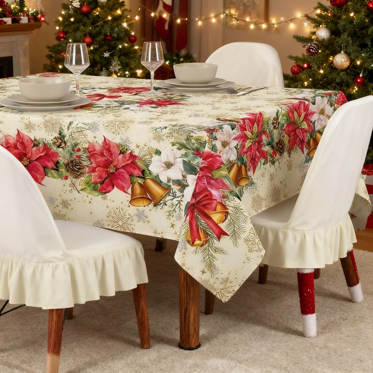 Tovaglia CHRISTMAS Natale Dis.4236 per 6/12/18/24 Posti - Kari