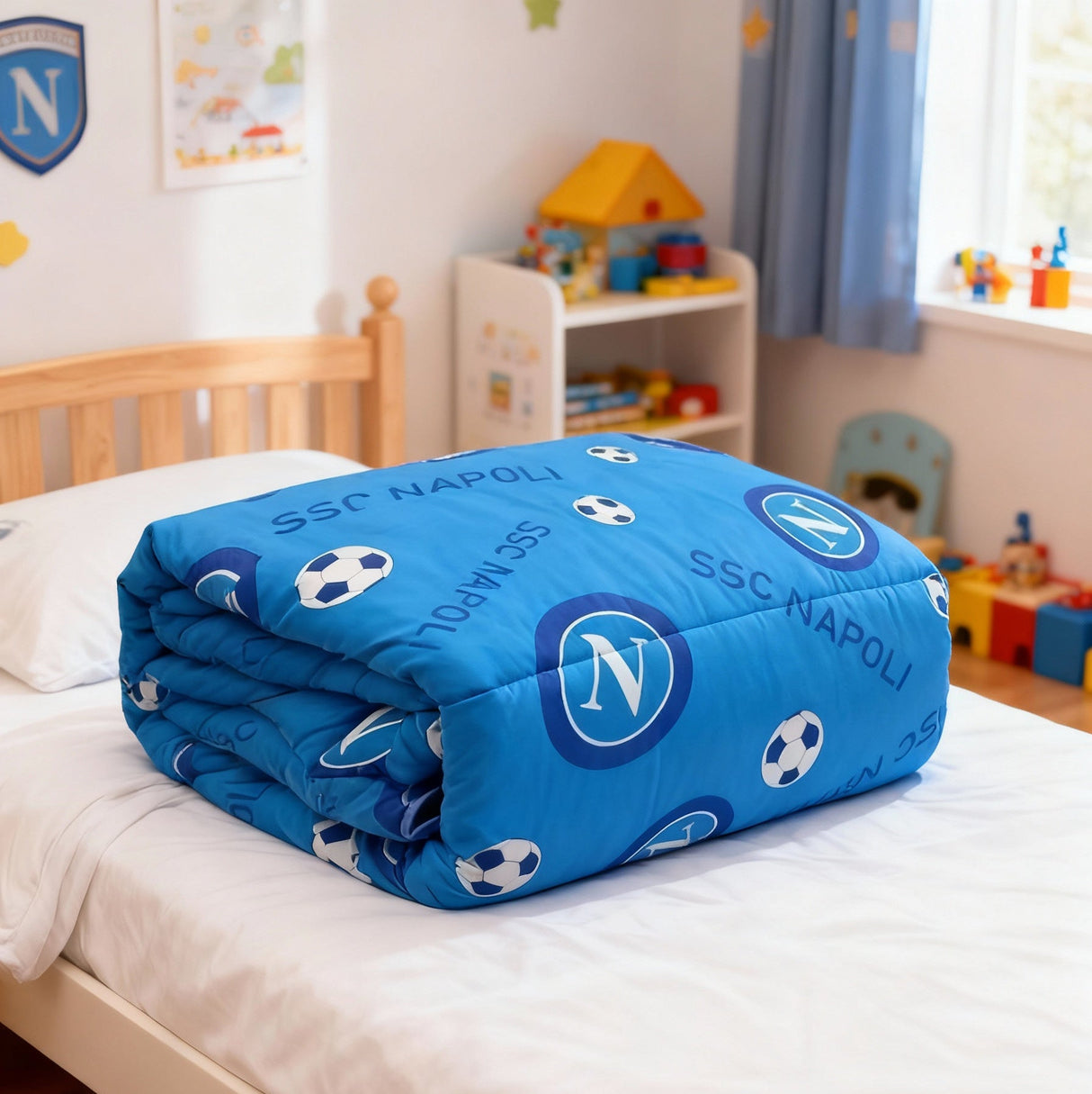 Trapunta Ufficiale SSC Napoli in Microfibra – Singola, Una Piazza e Mezza o Matrimoniale