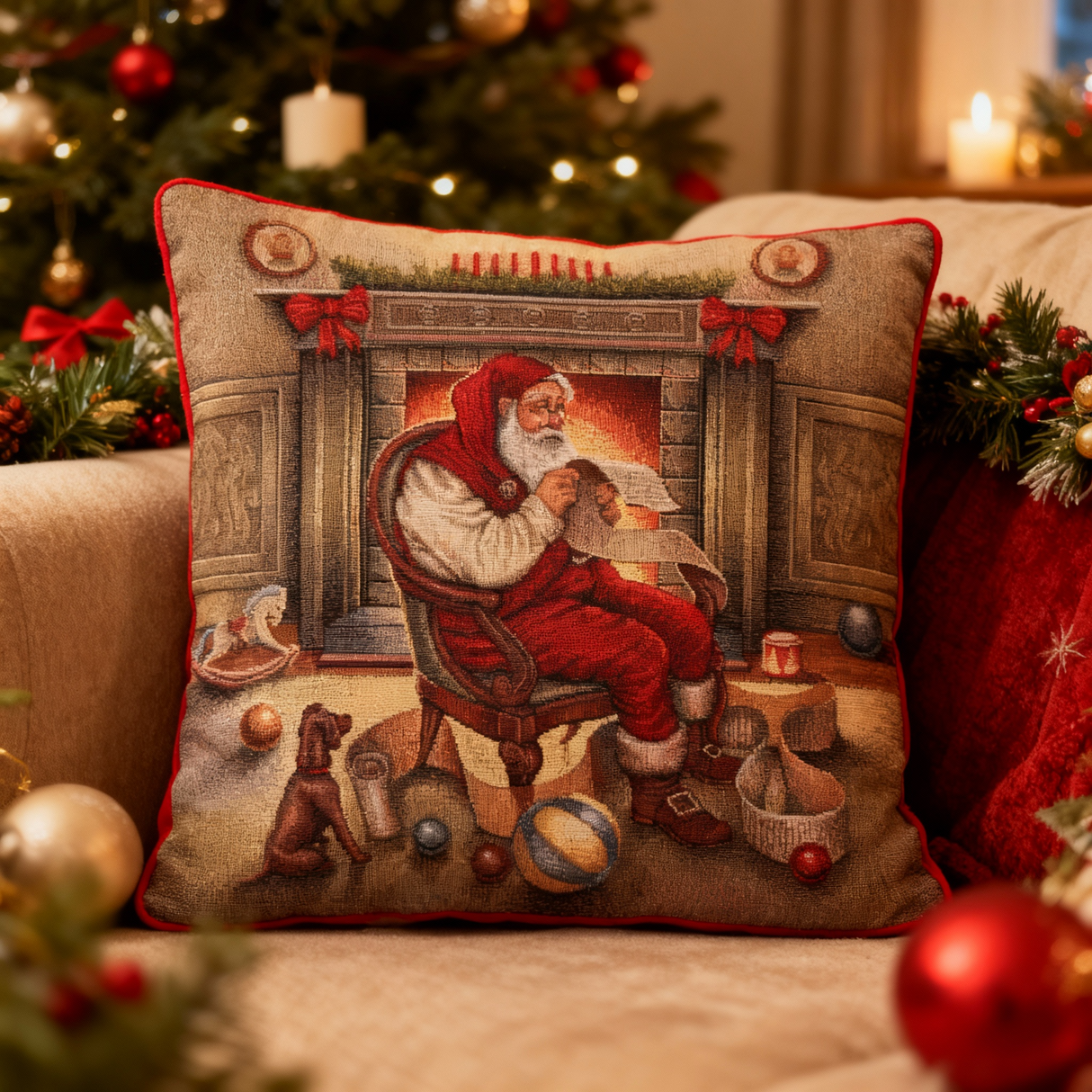 Cuscino BABBO NATALE LETTERINA dis.7 - Karì