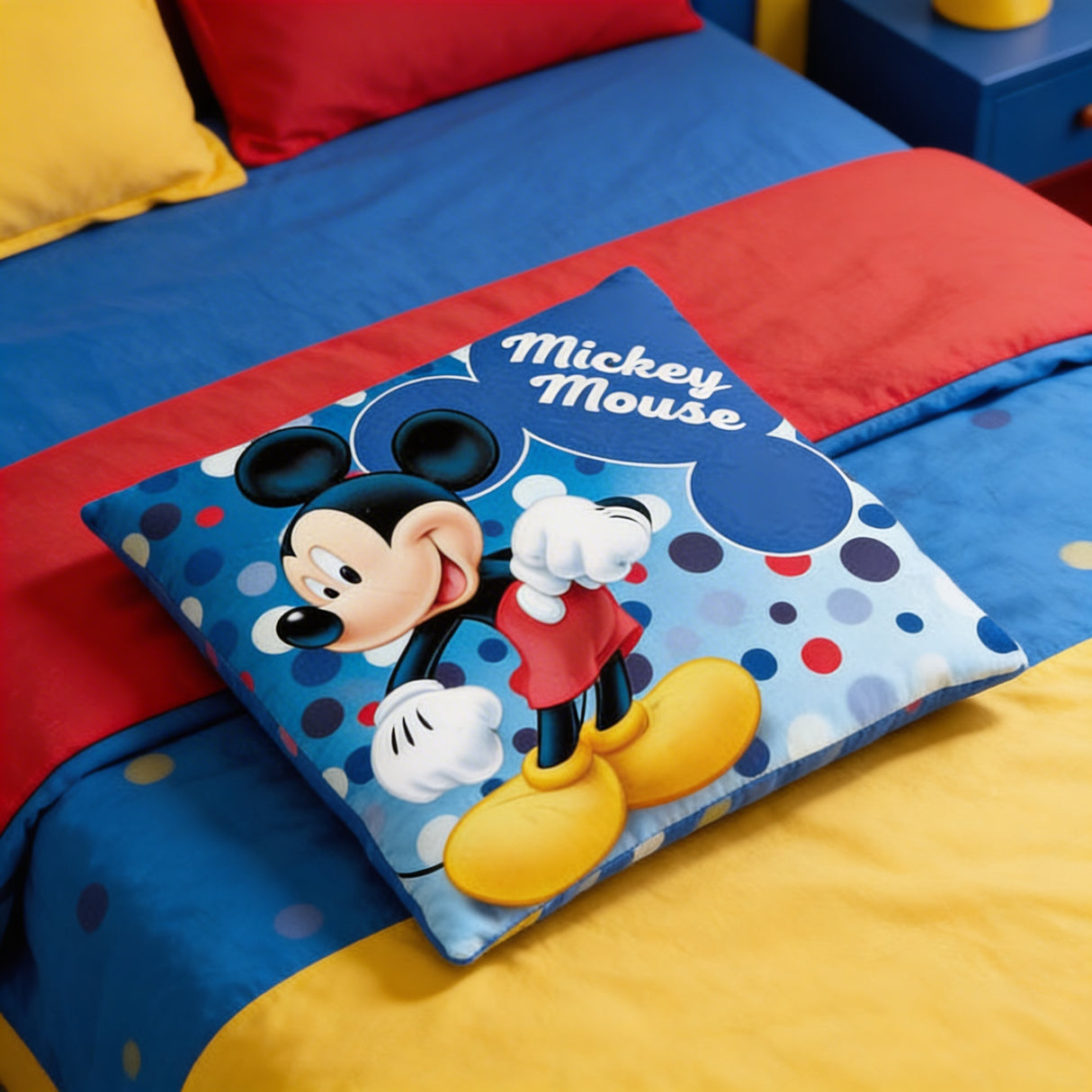 Cuscino Arredo Mickey Mouse con imbottitura 40x40 cm