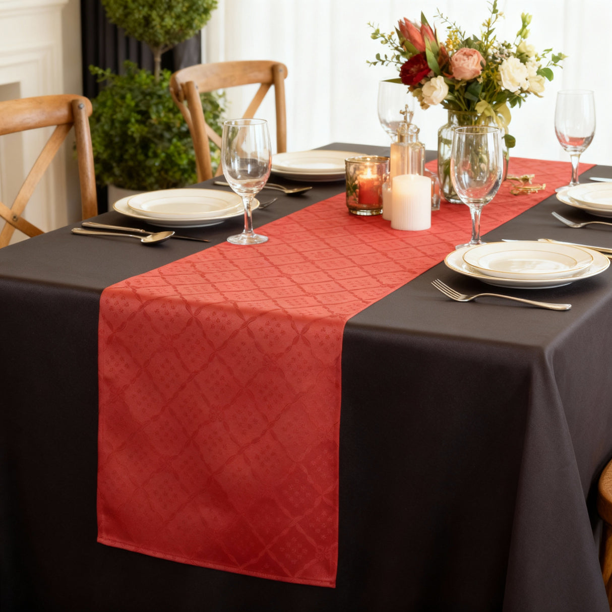 Runner NODO D'AMORE in tessuto antimacchia no stiro – Magilù