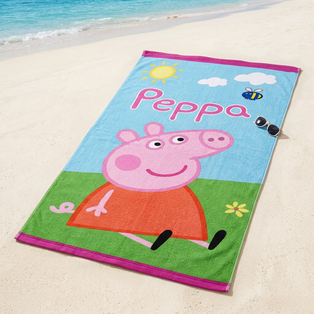 Telo Mare Peppa Pig in 100% cotone 70x140cm