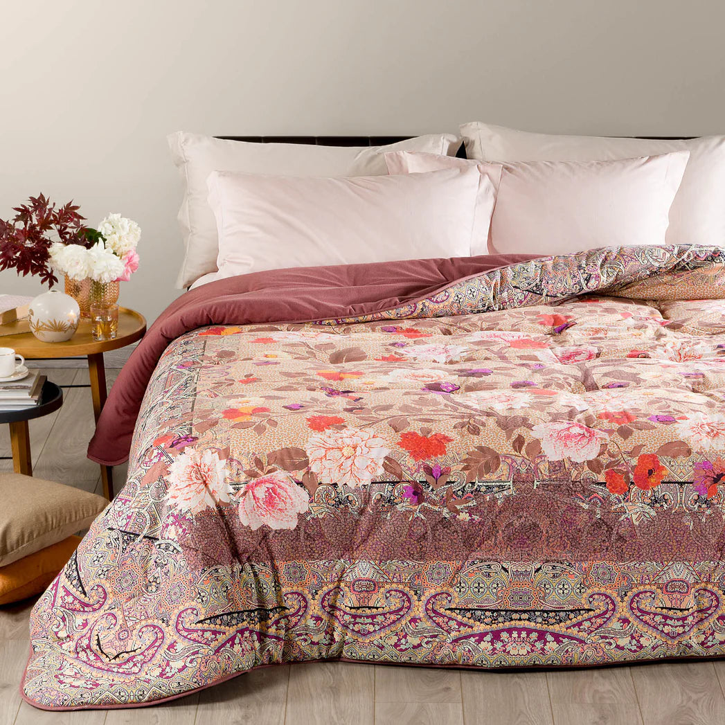 Trapunta Matrimoniale Gran Scaldotto In Cotone Pettinato Giava - Caleffi