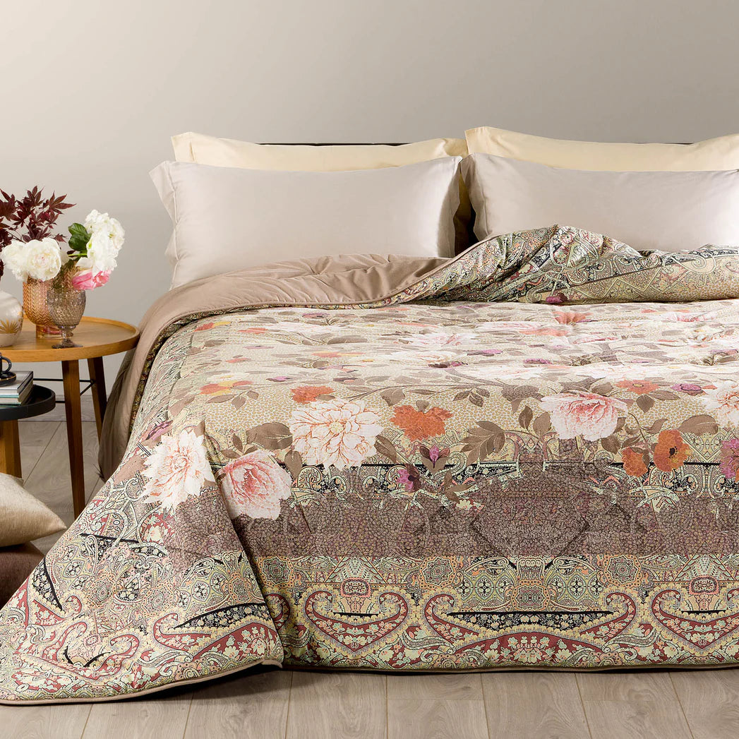 Trapunta Matrimoniale Gran Scaldotto In Cotone Pettinato Giava - Caleffi