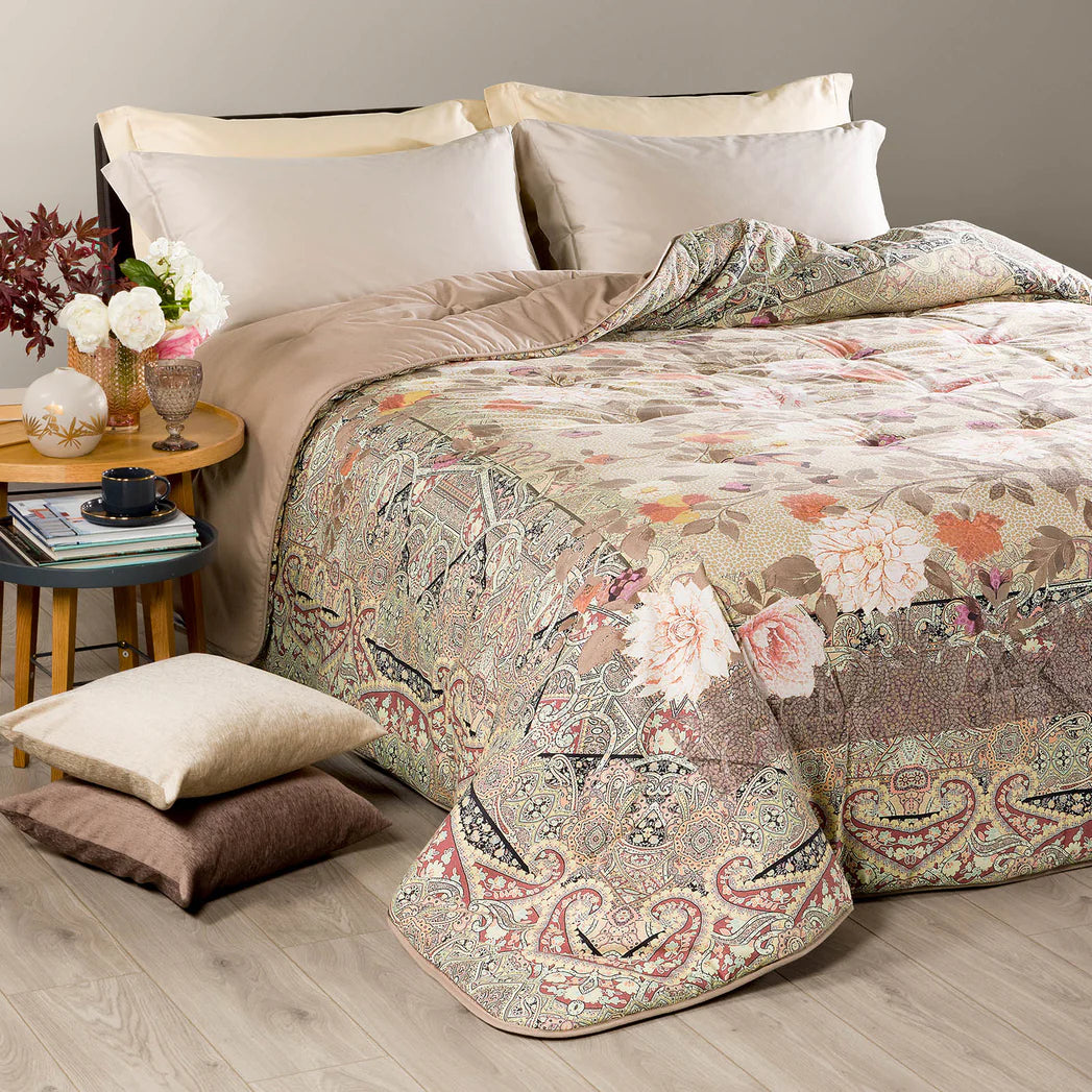 Trapunta Matrimoniale Gran Scaldotto In Cotone Pettinato Giava - Caleffi