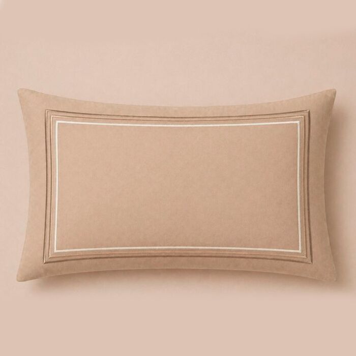 Set da 2 Federe Per Guanciali Sissi In Raso Di Cotone Con 4 Volani by Maestri Cotonieri Home