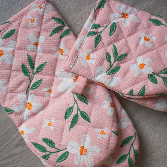 Set 2 Guanti da Forno Pandora Maestri Cotonieri Home | Cotone Trapuntato Fantasia