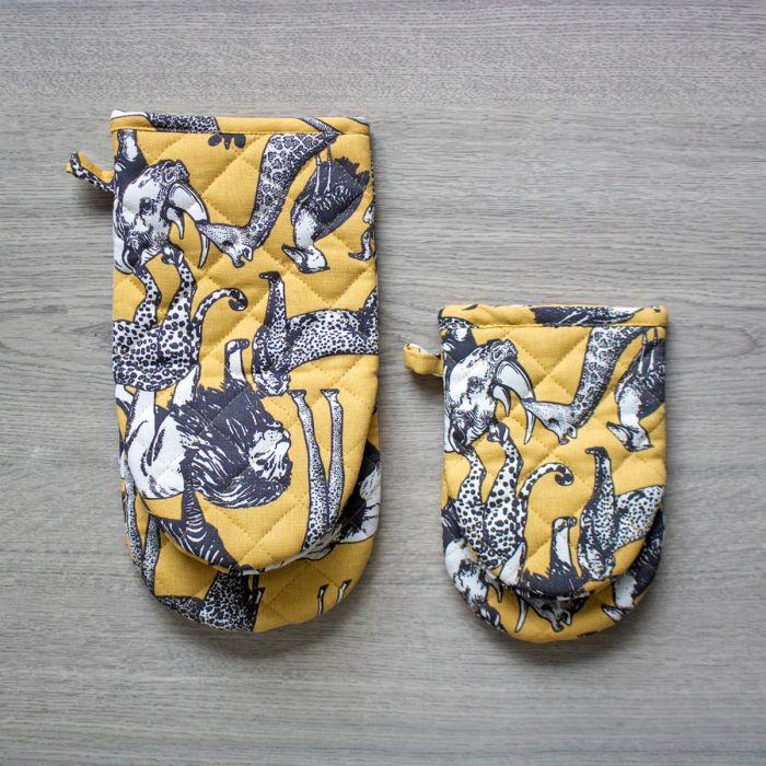 Set 2 Guanti da Forno Pandora Maestri Cotonieri Home | Cotone Trapuntato Fantasia
