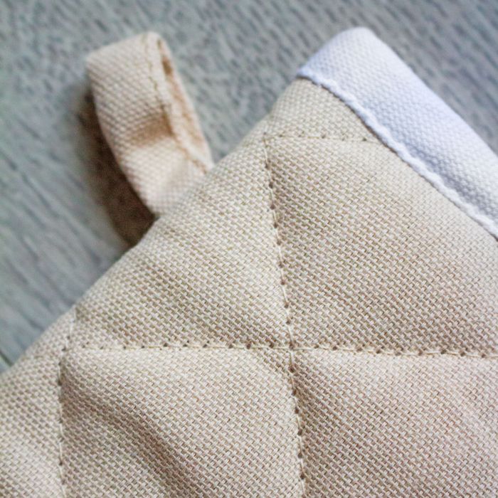 Set 2 Guanti da Forno India Maestri Cotonieri Home in Cotone con Bordo Bianco