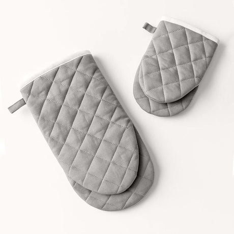 Set 2 Guanti da Forno India Maestri Cotonieri Home in Cotone con Bordo Bianco