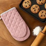 Set 2 Guanti da Forno India Maestri Cotonieri Home in Cotone con Bordo Bianco