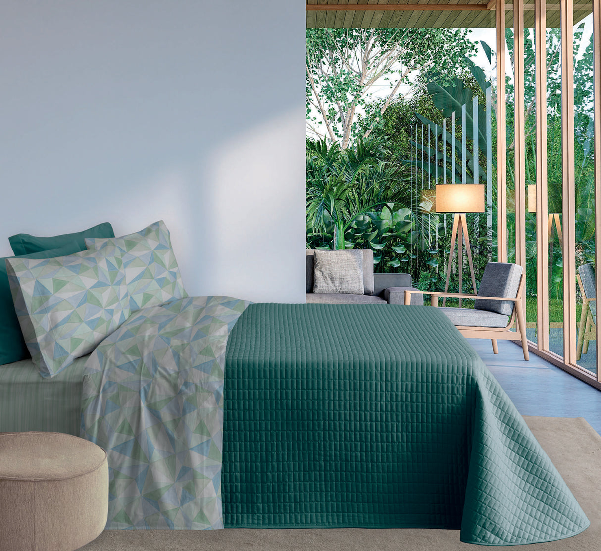 Completo Lenzuola In Cotone Stampato MELSON - Linea Oro