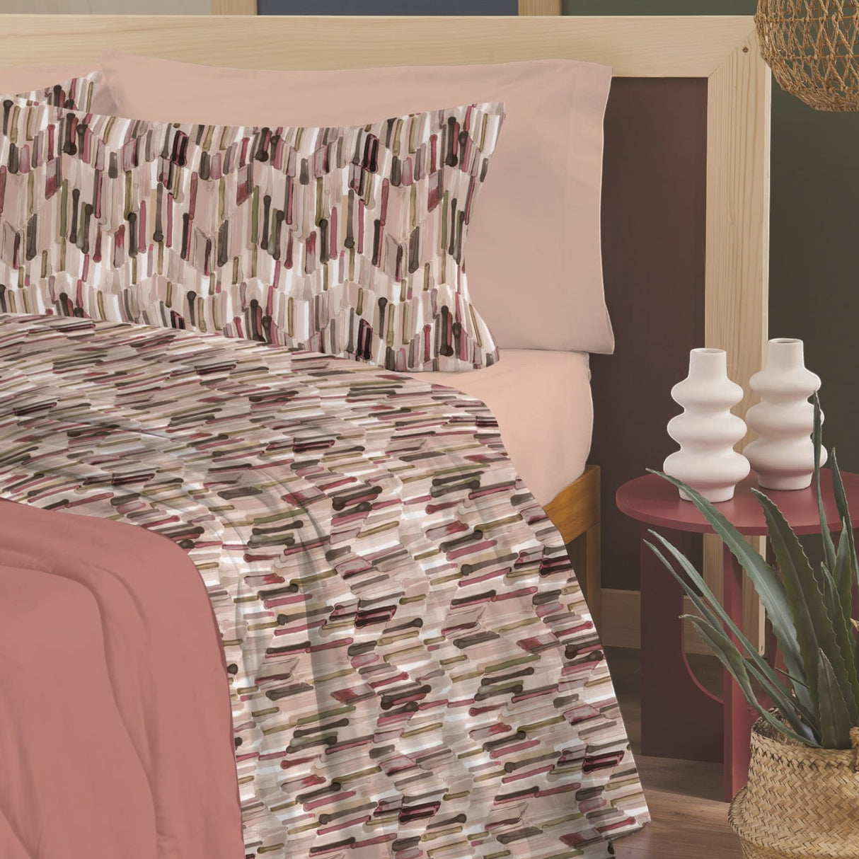 Completo Lenzuola INDY No Stiro Tekno Time® – Tinta Unita Made in Italy - Maè