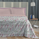 Copriletto Matrimoniale Glycin Maè 260x270 TeknoTime Non Stiro Ultrasonico Naturale Rosa