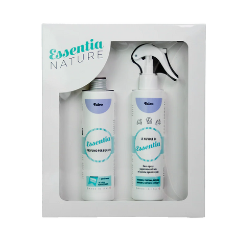 Gift Box Nuvole Spray Igienizzante profumato + Profumo Bucato 250 ml Talco - Essentia