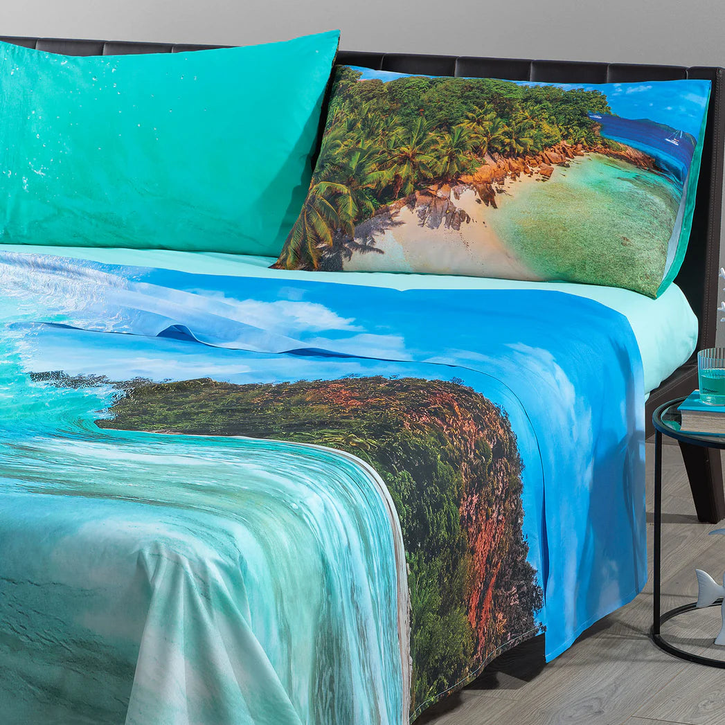 Completo lenzuola Copriletto THE BIG WAVE - Caleffi