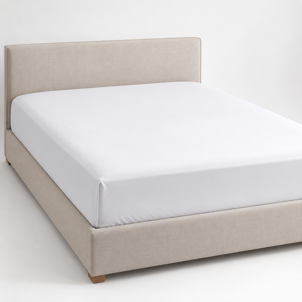 Lenzuolo Sotto con Angoli Matrimoniale 200x220 cm H30 in 100% Cotone Bianco – Biancaluna