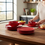Servizio Piatti 18 pezzi ROSSO - Gusto Casa