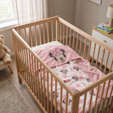 Copertina Mussola Baby Mickey & Minnie con Ricamo in Cotone e Bamboo - Disney