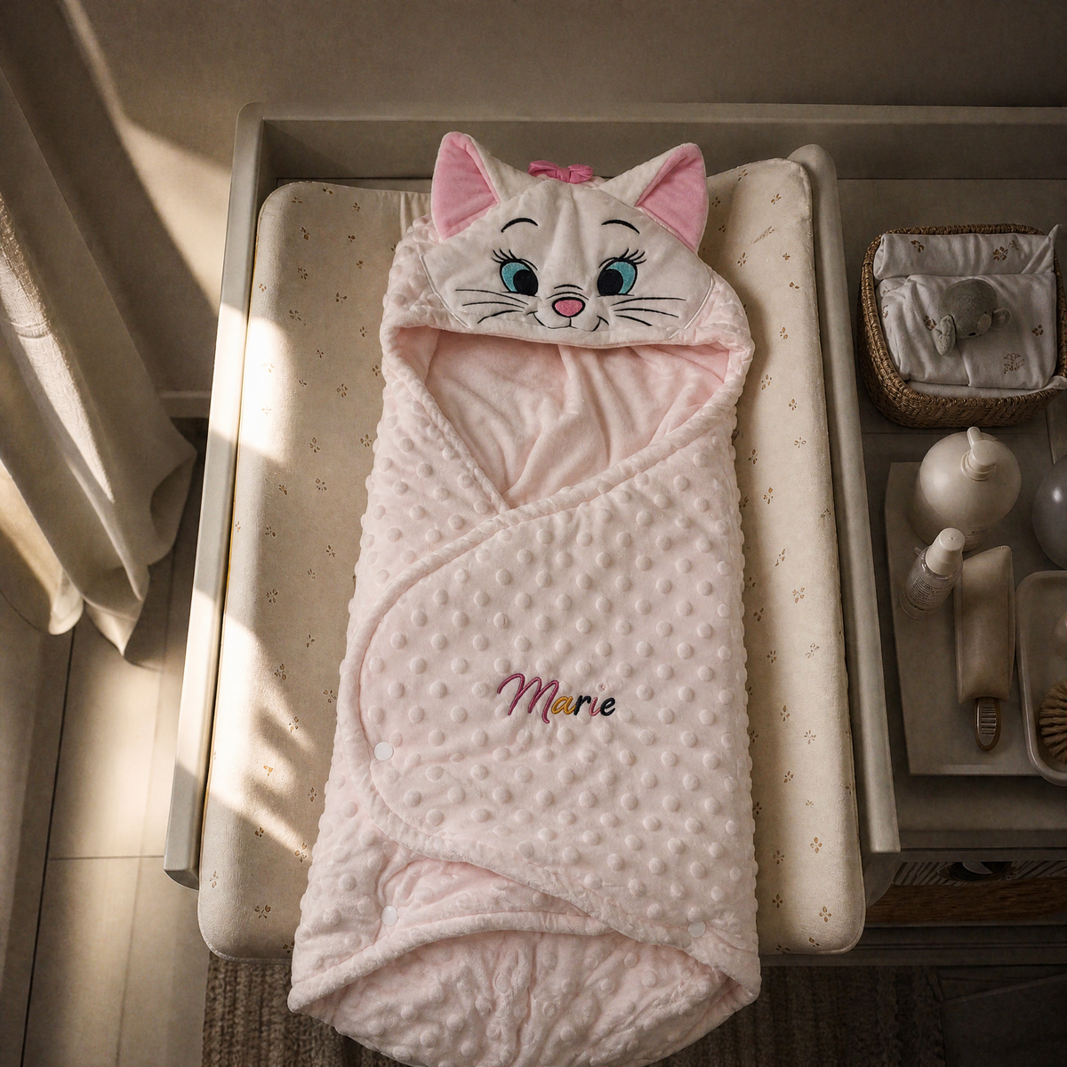 Copertina Avvolgente Marie Aristogatti per Neonato con Clip Morbida e Calda - Disney Baby