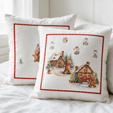 Cuscino Arredo Natalizio Double Face LUZ 45x45cm - Tessitura Randi