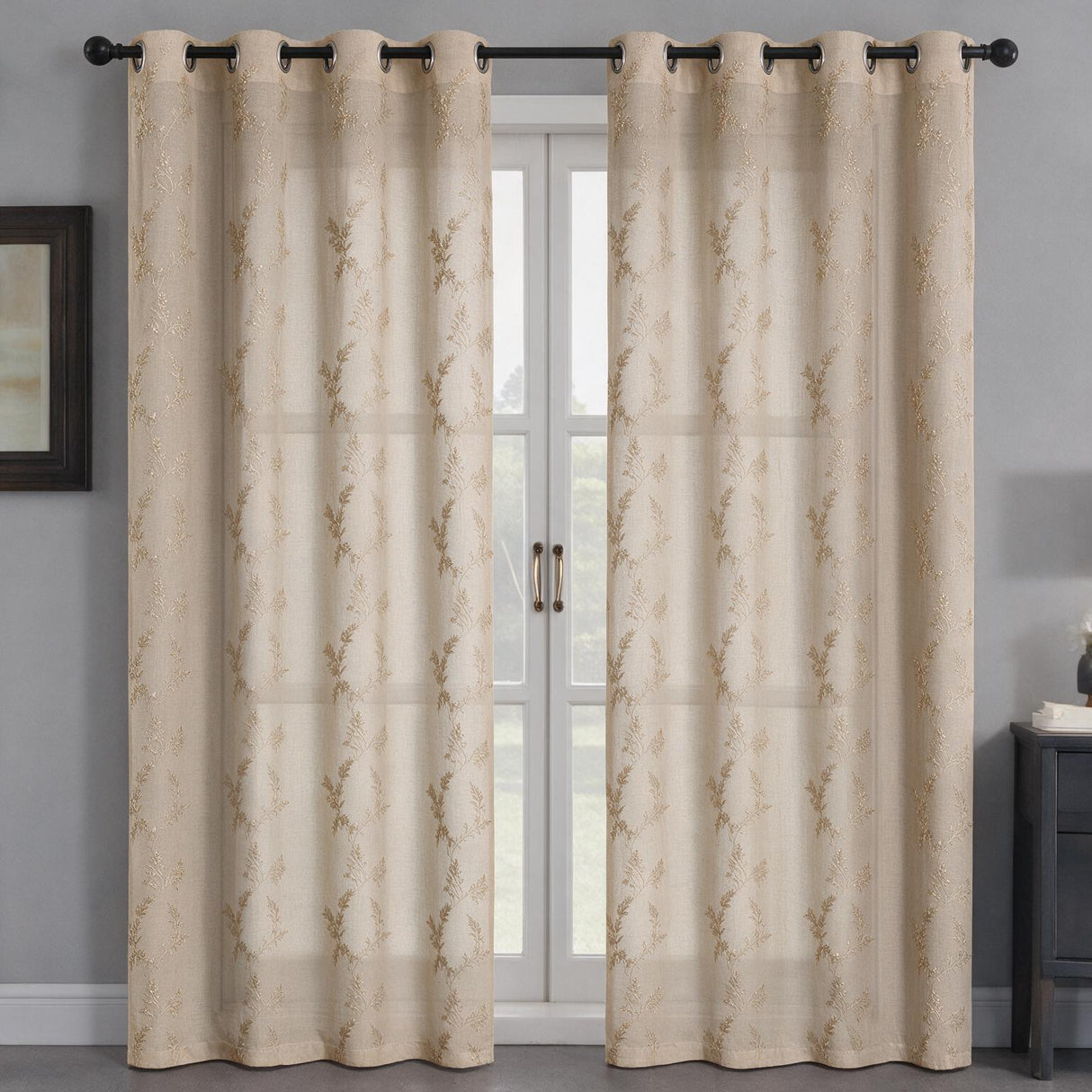 Pannello Tenda LAGUNA RAMI 140x290cm - Preziosa Home