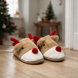 Pantofole Bimbi Natalizie RENNA FLUFFY 6/11 anni - Preziosa Home