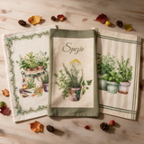Tris Strofinacci da Cucina Spezie 50x70cm - Linea Oro