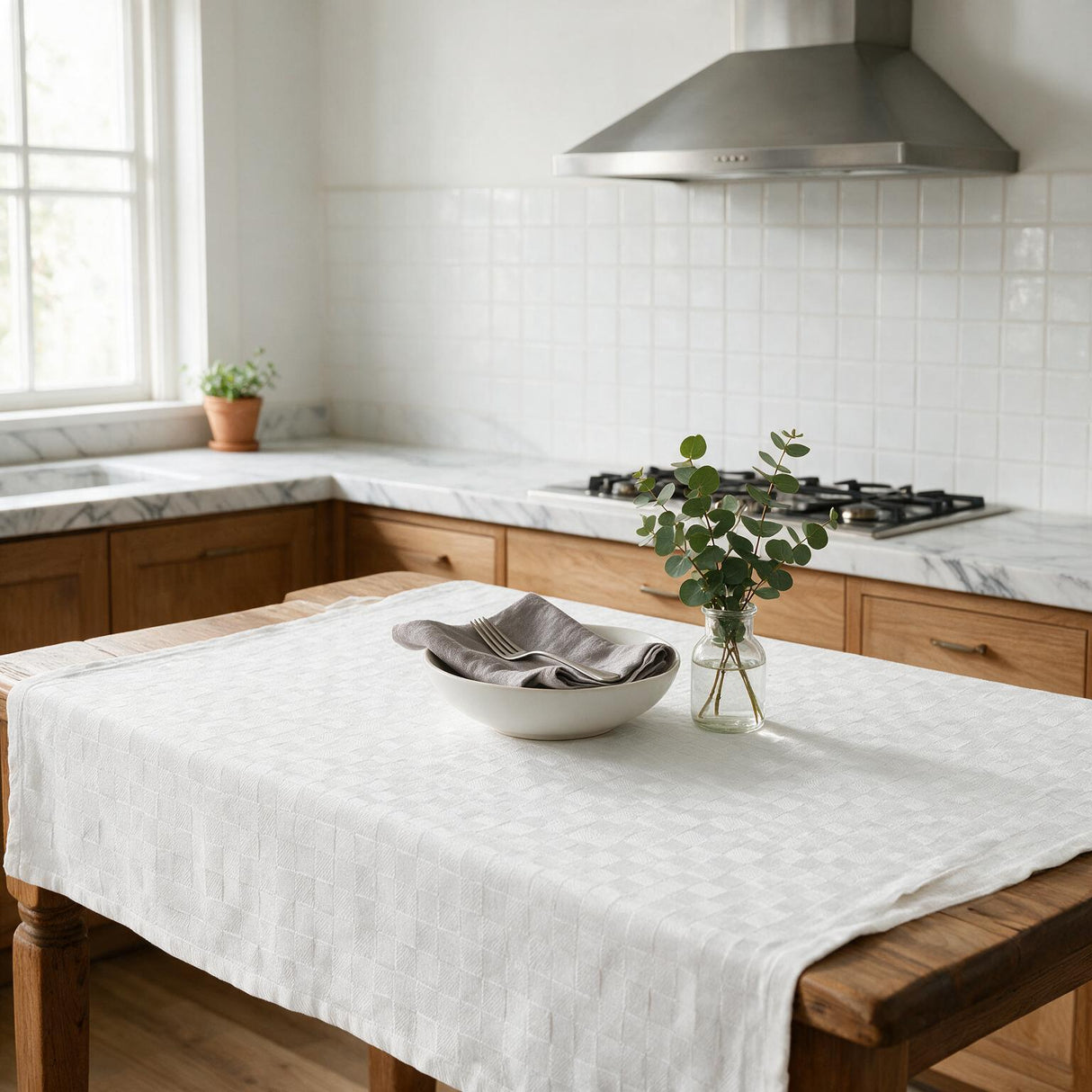 Tovaglia x12 Jacquard BIANCA - Di Maestro