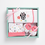 Set Nascita 3 Pezzi Cappellino, Babbucce e Bavaglino Minnie e Mickey Mouse - Disney Baby