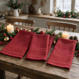 Set 3 Tovaglioli Natalizi in Tela Aida MADRID 50x50cm - Cloe