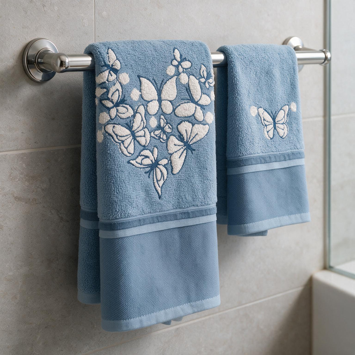 Coppia Asciugamani Viso + Ospite Elsa 100% Cotone - Vingi