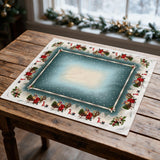 Centrotavola Natalizio SLITTA 100x100cm - Maestri Cotonieri