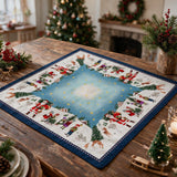 Centrotavola Natalizio COMETE 100x100cm - Maestri Cotonieri