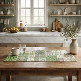 Runner da Tavola MAIOLICA GREEN 45x140cm - Excelsa