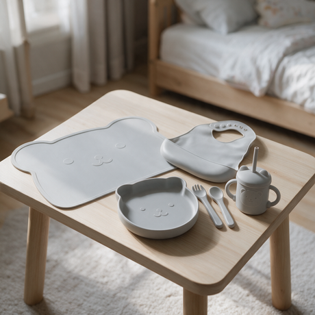 Set Pappa Svezzamento in Silicone Alimentare 5 Pezzi art. B540 - I Batuffolini
