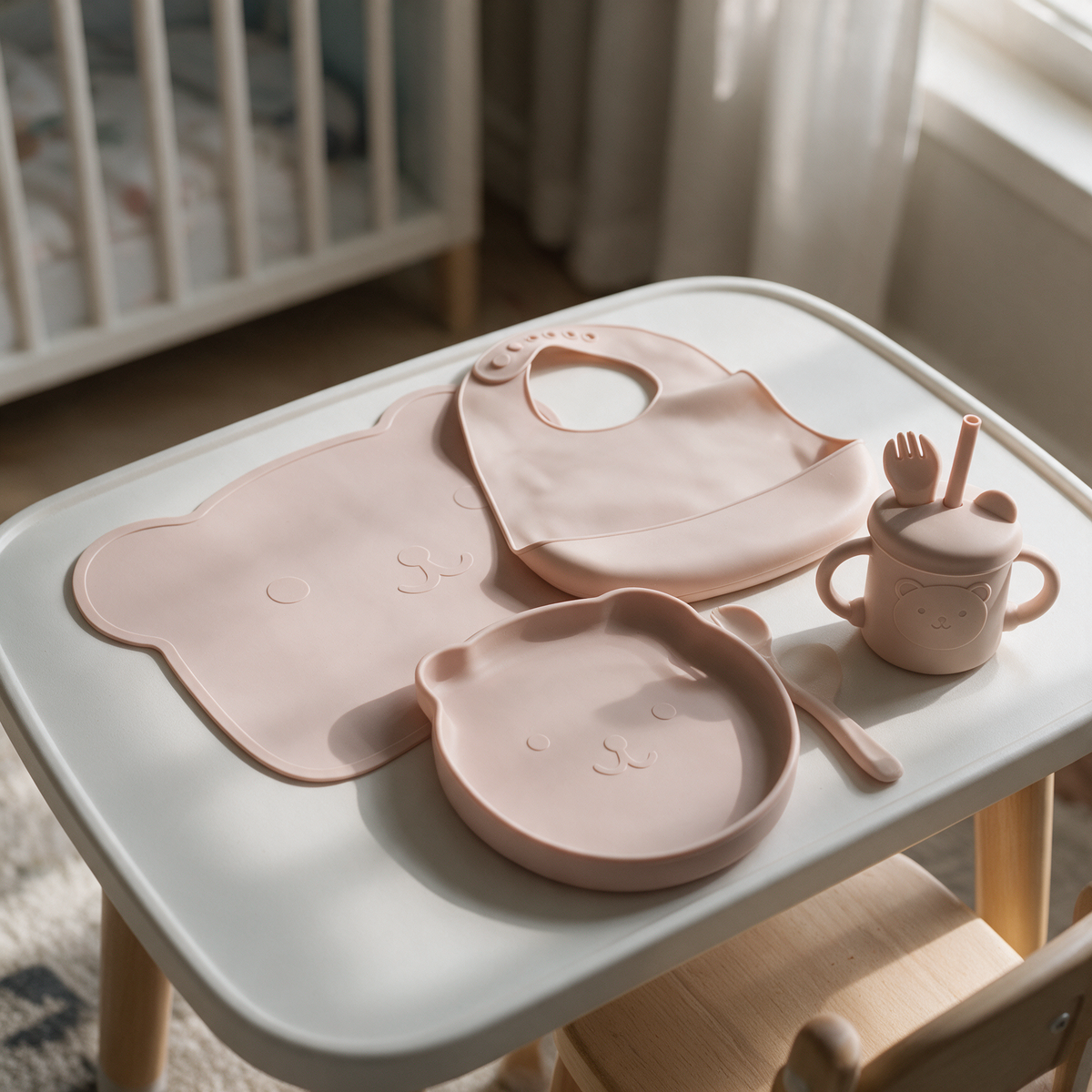 Set Pappa Svezzamento in Silicone Alimentare 5 Pezzi art. B540 - I Batuffolini
